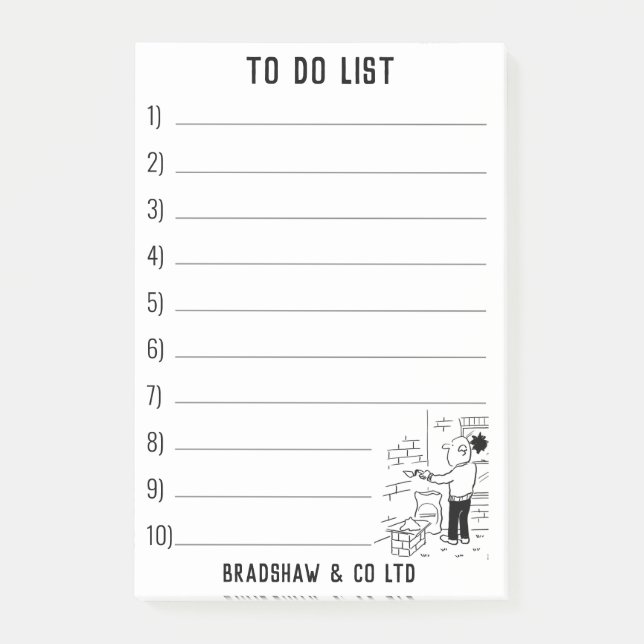 Property Maintenance Services to Personalise Post-it Notes (Front)