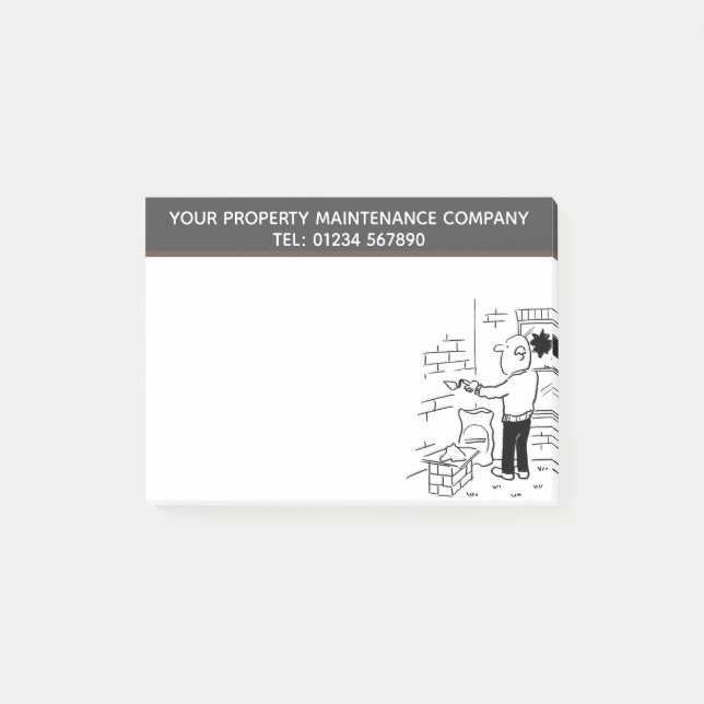 Property Maintenance Services to Personalise Post-it Notes (Front)
