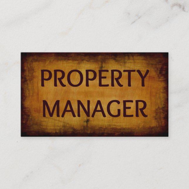 Property Manager Business Card (Front)