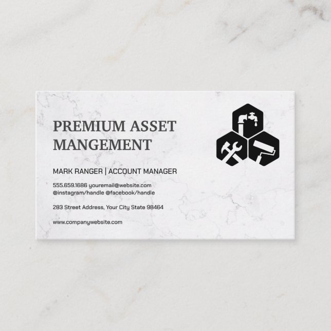 Property Manager | Finance | Icons Services Appointment Card (Front)
