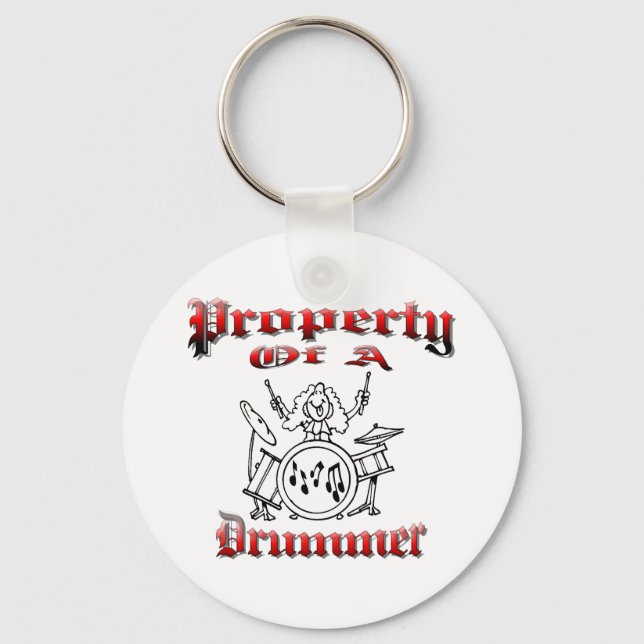Property of a Drummer Key Ring (Front)