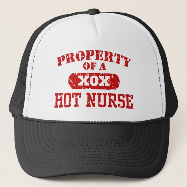 Property of a Hot Nurse Trucker Hat (Front)