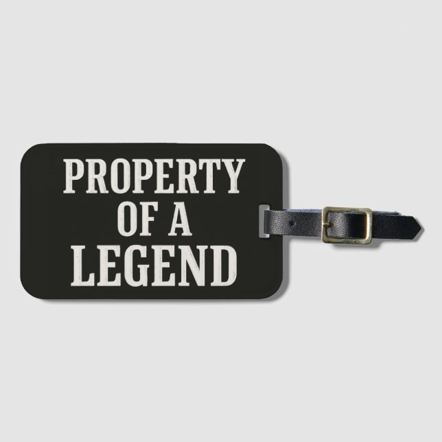 Property of a Legend Luggage Tag (Front Horizontal)