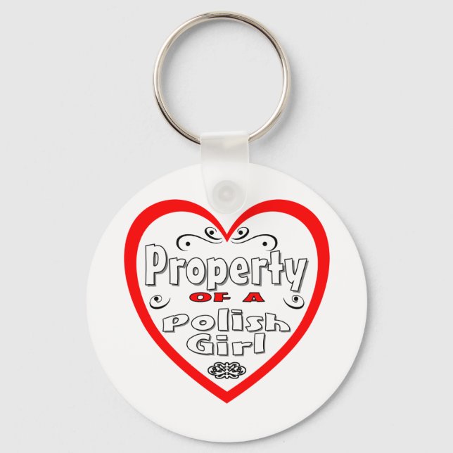 Property Of A Polish Girl Key Ring (Front)