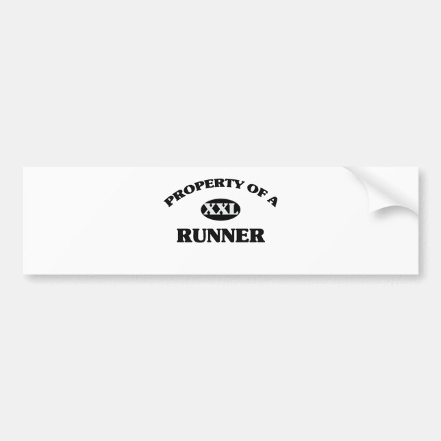Property of a RUNNER Bumper Sticker (Front)