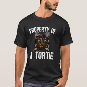 Property Of A Tortie Cat Owner Tortoiseshell Cat L T-Shirt
