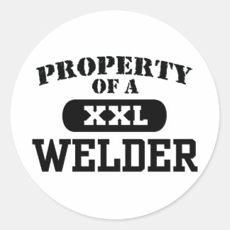 Property of a Welder Classic Round Sticker