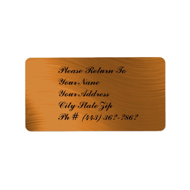 PROPERTY OF-ADDRESS LABEL (Front)