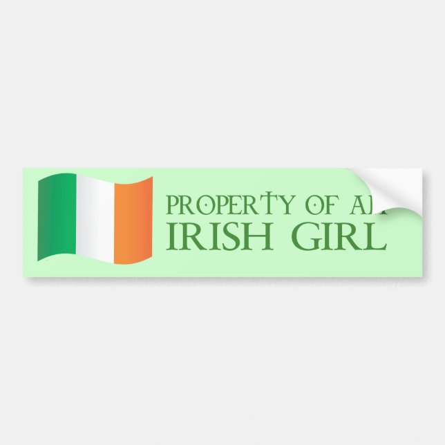 Property of an Irish girl Bumper Sticker (Front)
