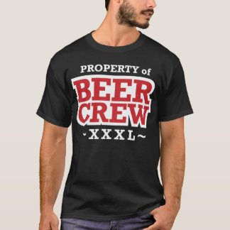 Property of Beer Crew - White and Red T-Shirt