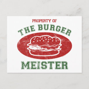 Property of Burger Meister Postcard