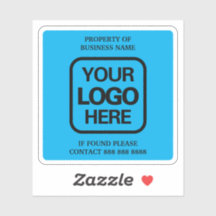 Property Of Business Logo Simple Modern Sky Blue