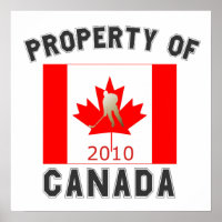 Property of Canada Souvenir Canadian Hockey Flag