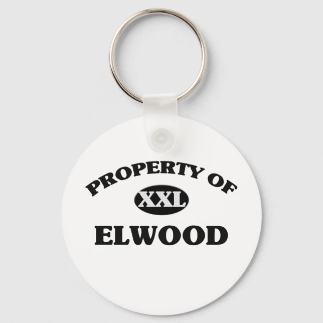 Property of ELWOOD Key Ring (Front)