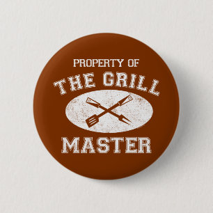 Property of Grill Master 6 Cm Round Badge