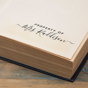 Property Of Handwritten Script Name Self-inking Stamp