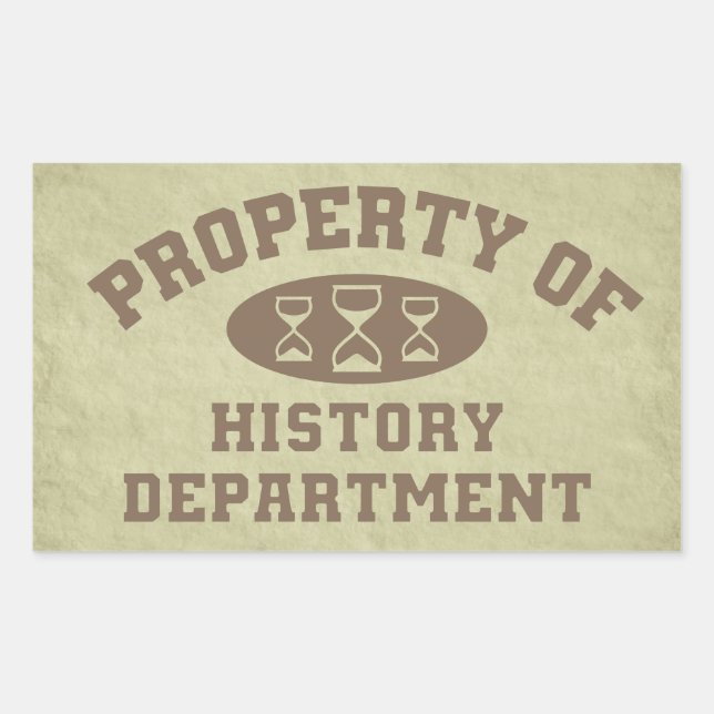 Property Of History Department Sticker (Front)
