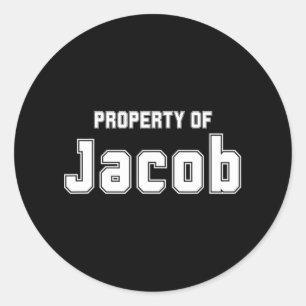 Property Of Jacob Funny Bachelorette Gifts For Bri Classic Round Sticker