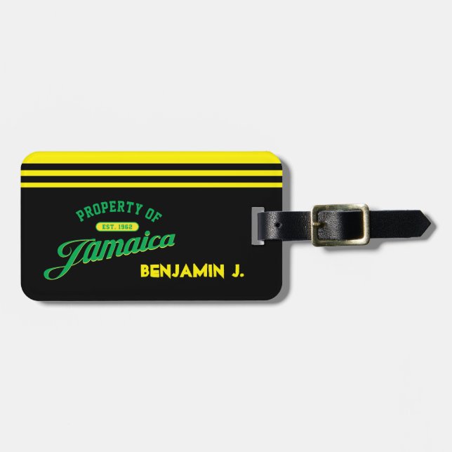 Property of Jamaica Luggage Tag (Front Horizontal)