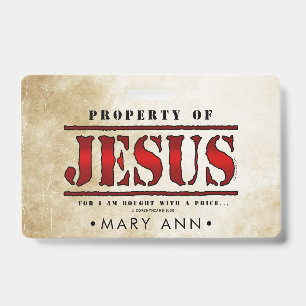 Property of Jesus ID Badge