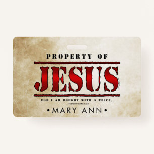 Property of Jesus ID Badge