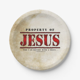Property of Jesus Paper Plate