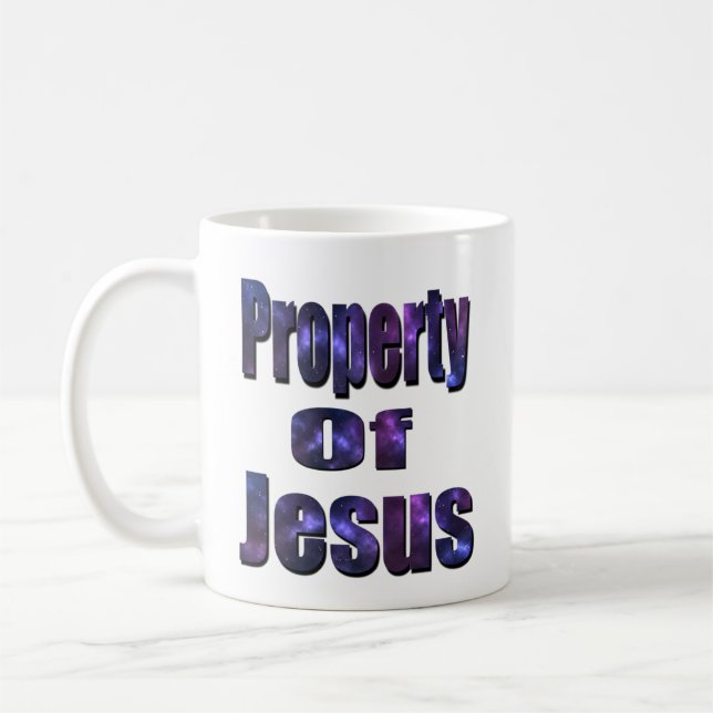 Property Of Jesus, Religious Logo, Coffee Mug (Left)