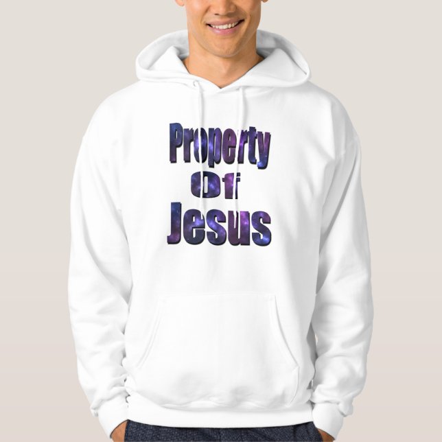 Property Of Jesus, Religious Logo, Hoodie (Front)