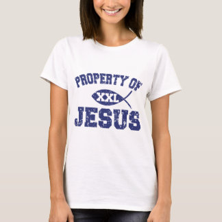 Property Of Jesus xxl Fish Christian Religious Cle T-Shirt