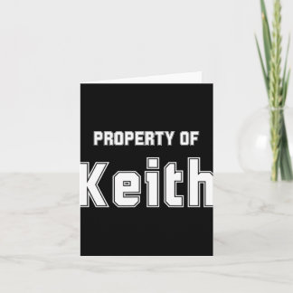 Property Of Keith Funny Bachelorette Gifts For Bri Card