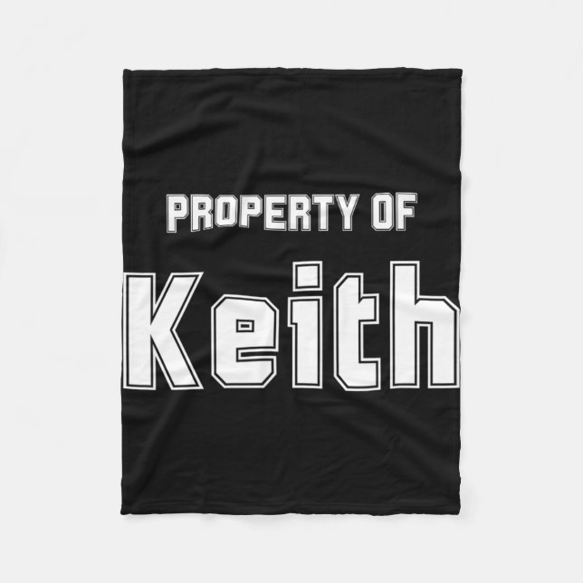 Property Of Keith Funny Bachelorette Gifts For Bri Fleece Blanket (Front)
