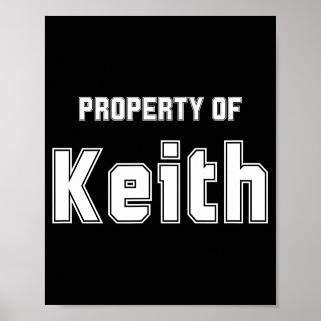 Property Of Keith Funny Bachelorette Gifts For Bri Poster (Front)