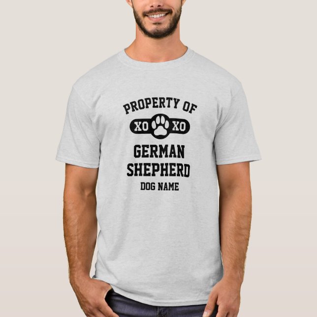 Property of [Long Name Dog Breed] T-Shirt (Front)