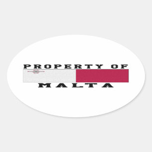 Property Of Malta Oval Sticker