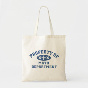 Property Of Math Department (blue x+x) Tote Bag
