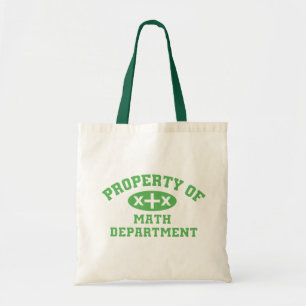 Property Of Math Department (green x+x) Tote Bag