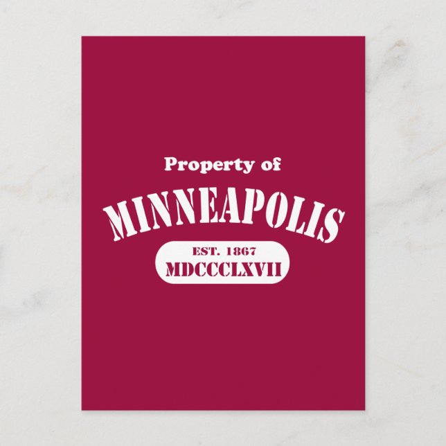 Property of Minneapolis Postcard (Front)
