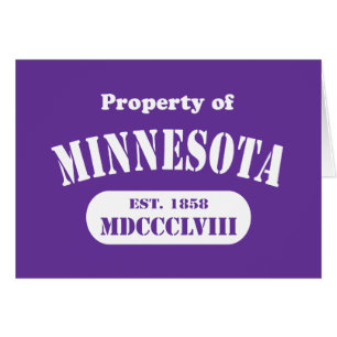 Property of Minnesota - any bkgd colour!