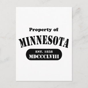 Property of Minnesota - black text Postcard