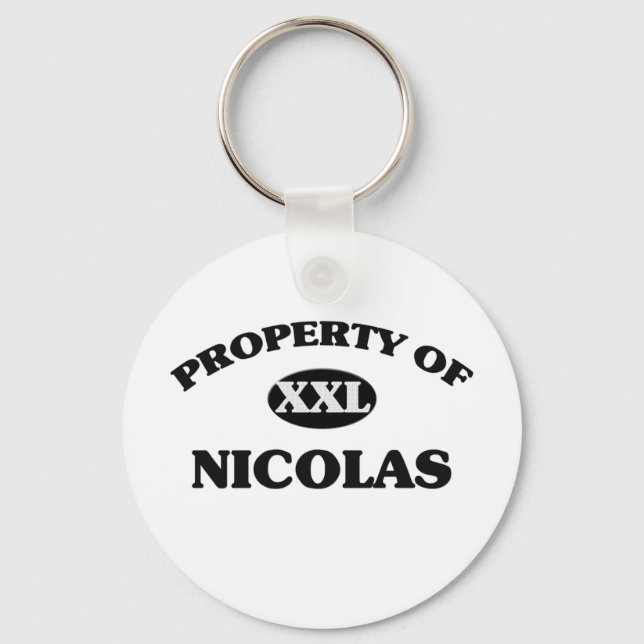 Property of NICOLAS Key Ring (Front)