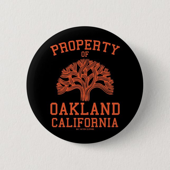 Property of Oakland 6 Cm Round Badge (Front)