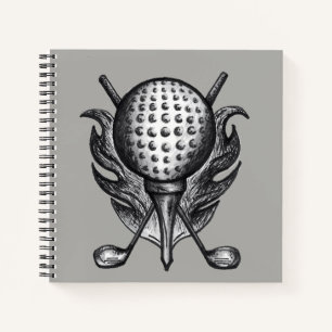 Property of Personalised Golf Ball Club Tee Golfer Notebook