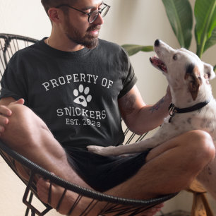 Property of Pet Dog Cat Custom Name  T-Shirt
