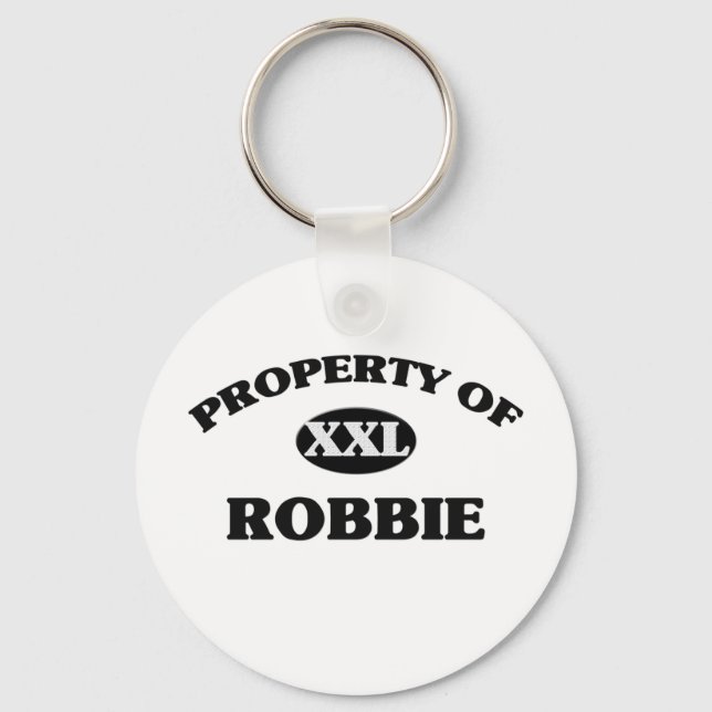 Property of ROBBIE Key Ring (Front)
