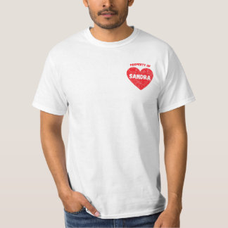 Property of Sandra Funny Valentines T-Shirt