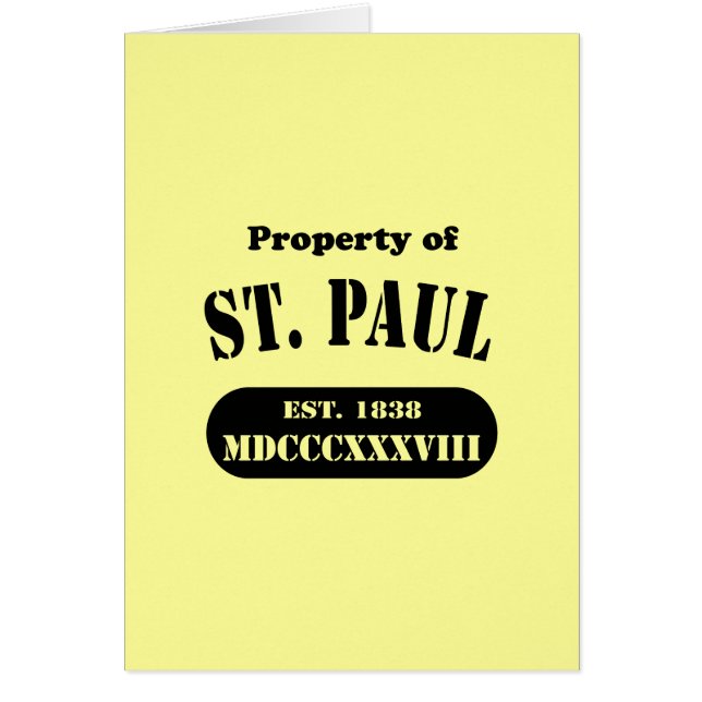 Property of St. Paul (Front)