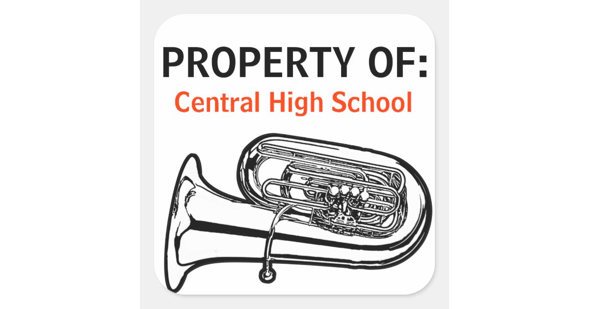 Property Of stickers for band instrument cases Zazzle