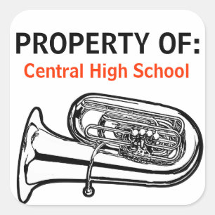 Property Of stickers for band instrument cases