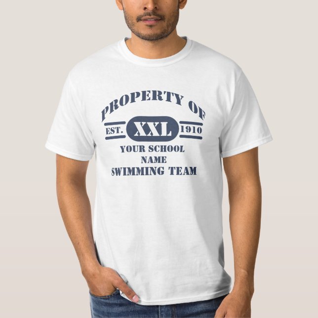 Property of Swimming Team T-Shirt (Front)