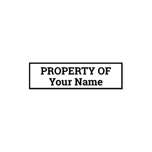 Property of template self-inking stamp (Design)